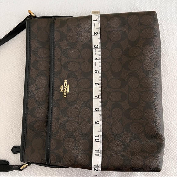 Coach Rowan File Crossbody Signature Monogram Bag Brown - Picture 14 of 15
